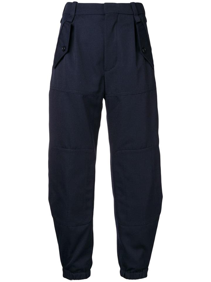 Chloé High Waisted Cargo Trousers - Blue