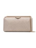Jimmy Choo Dusty Glitter Ellipse Clutch Bag - Gold