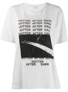 Saint Laurent Slogan Print T-shirt - Neutrals