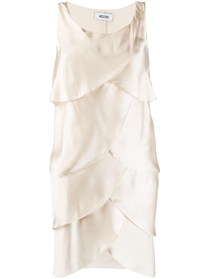 Moschino Vintage 2000 Scalloped Dress - Neutrals
