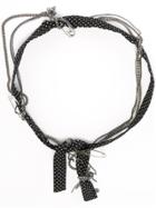 Maison Michel Polka Dot And Chain Headband - Black