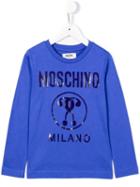 Moschino Kids Double Question Mark T-shirt, Boy's, Size: 8 Yrs, Blue