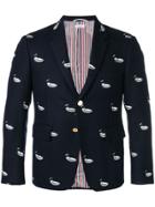 Thom Browne Duck Embroidery Sport Coat - Blue