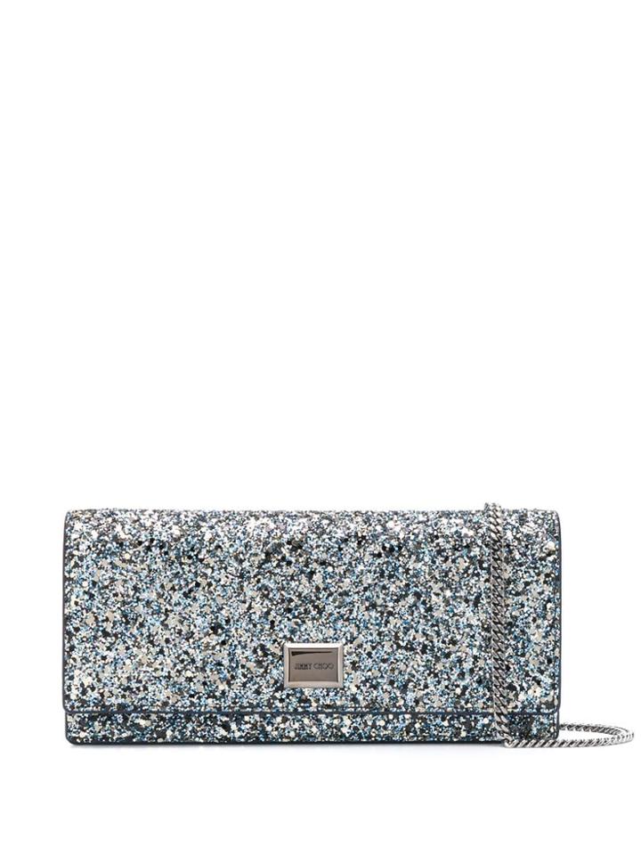 Jimmy Choo Lilia Sequin Clutch Bag - Blue