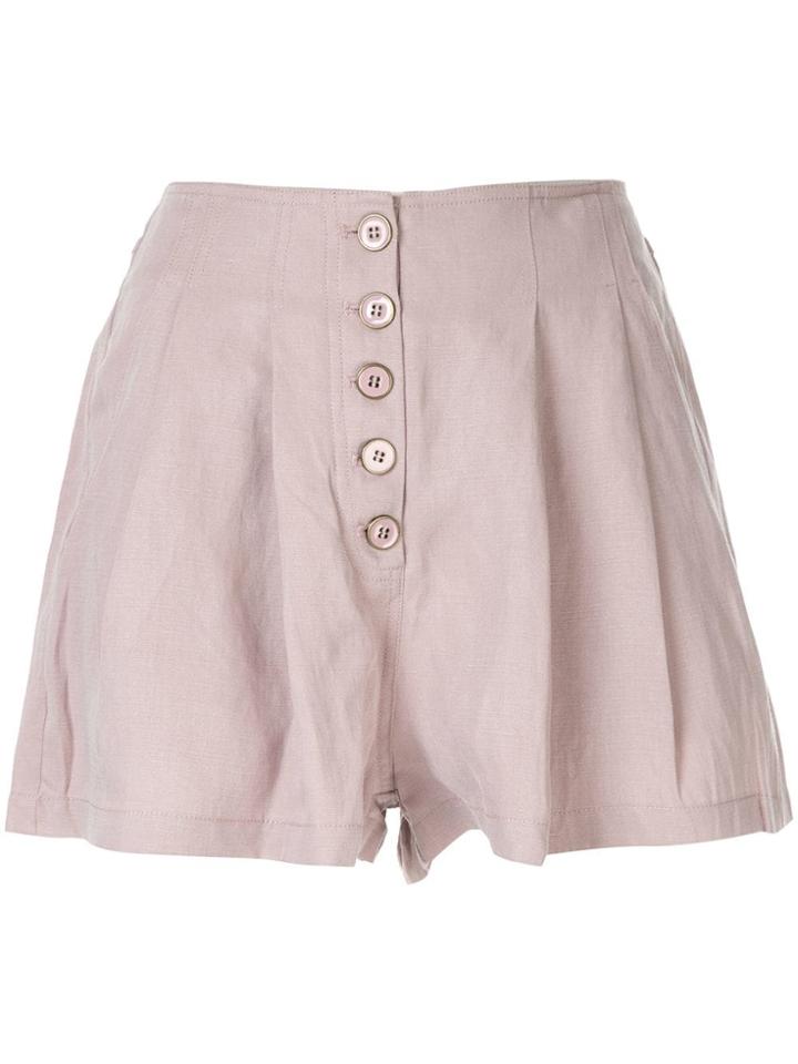 Ulla Johnson Mid Rise Shorts - Purple