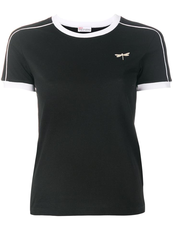 Red Valentino Dragonfly Patch T-shirt - Black