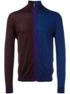 Paul Smith Bicolour Cardigan, Size: Medium, Blue, Silk/merino