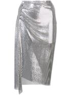 Paco Rabanne Metallic Asymmetric Skirt - Grey