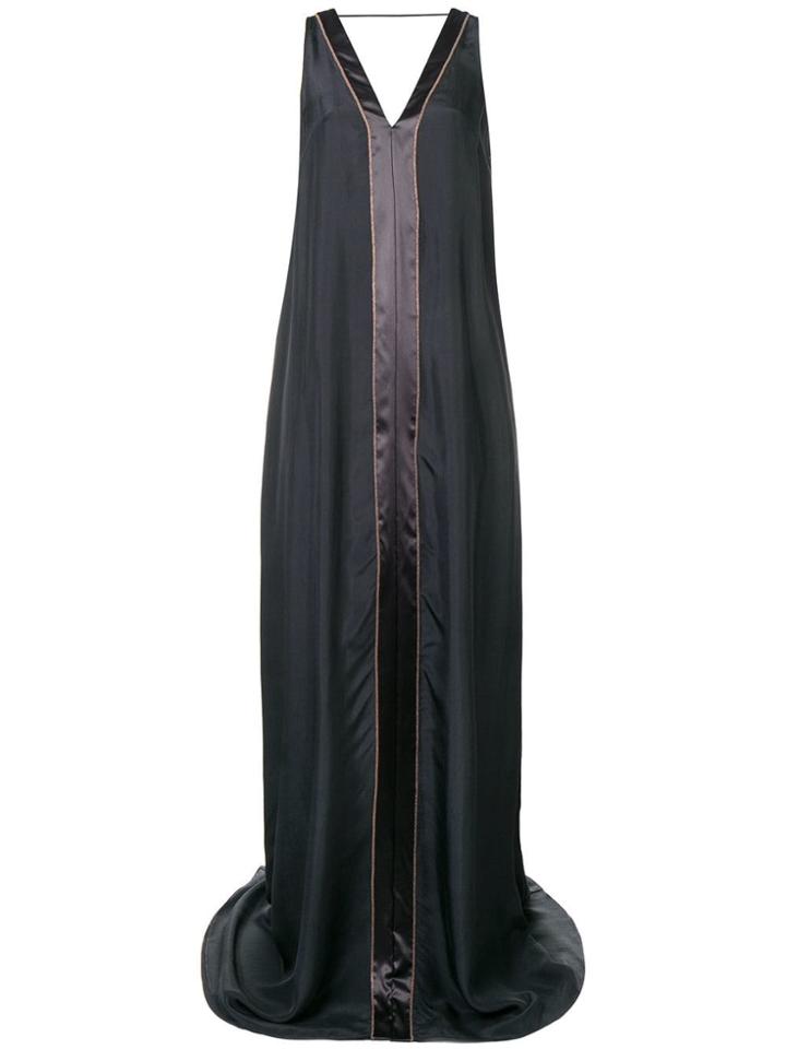 Brunello Cucinelli Satin Trim Dress - Grey