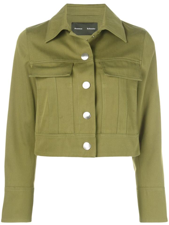 Proenza Schouler Cropped Jacket - Green