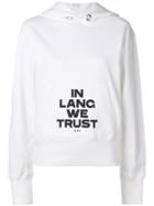 Helmut Lang Standard Hoodie With Print - White