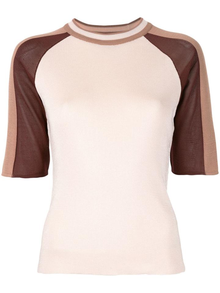 Drome Colour-block Short Sleeve Top - Multicolour