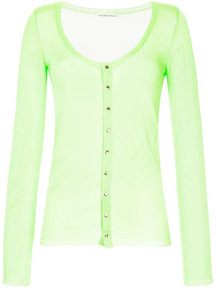 Georgia Alice Penelope Buttoned Cardigan - Green