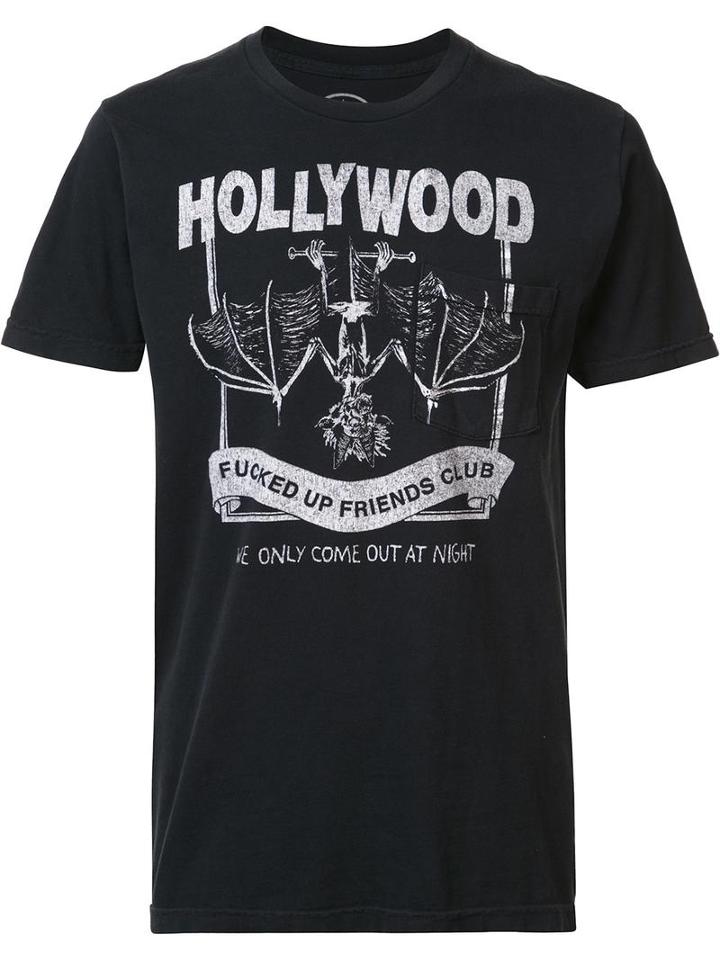 Local Authority Hollywood Fufc Pocket T-shirt, Adult Unisex, Size: Medium, Black, Cotton
