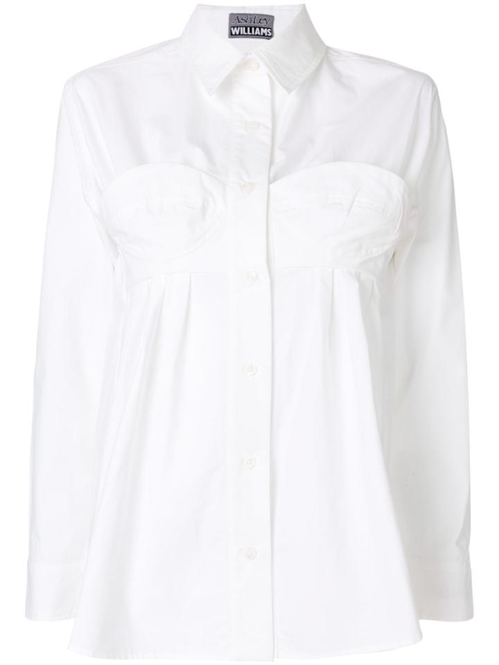 Ashley Williams Bustier Detail Shirt - White