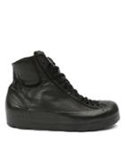 Oxs Rubber Soul Perforated Hi-top Sneakers, Men's, Size: 42, Black, Leather/rubber