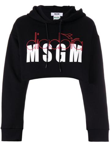 Msgm Msgm X Diadora Branded Hoodie - Black