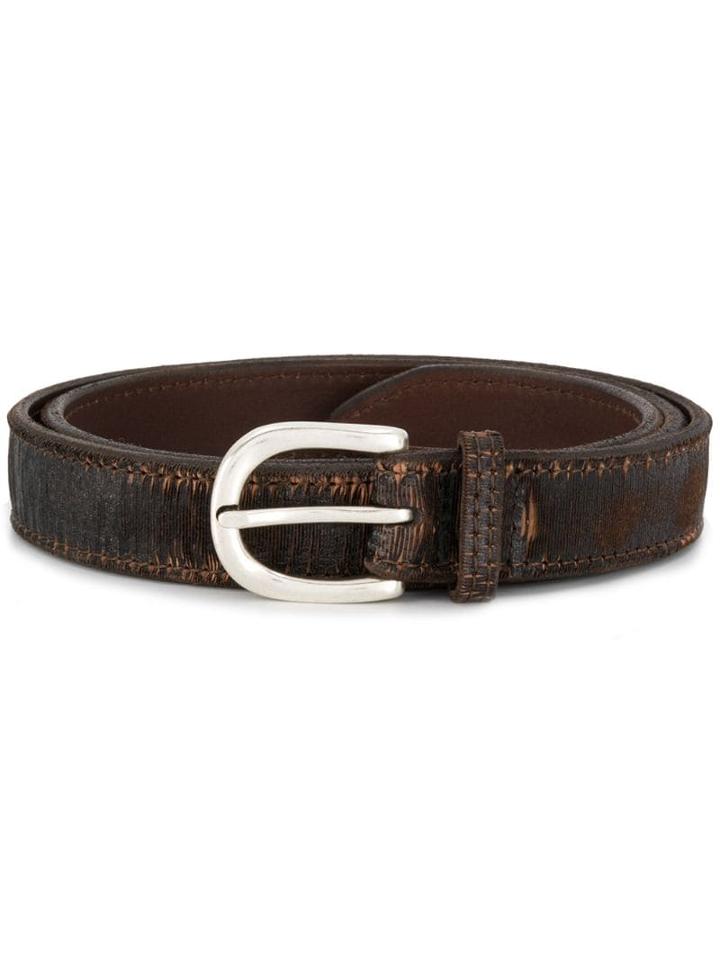Orciani Vintage Effect Belt - Brown