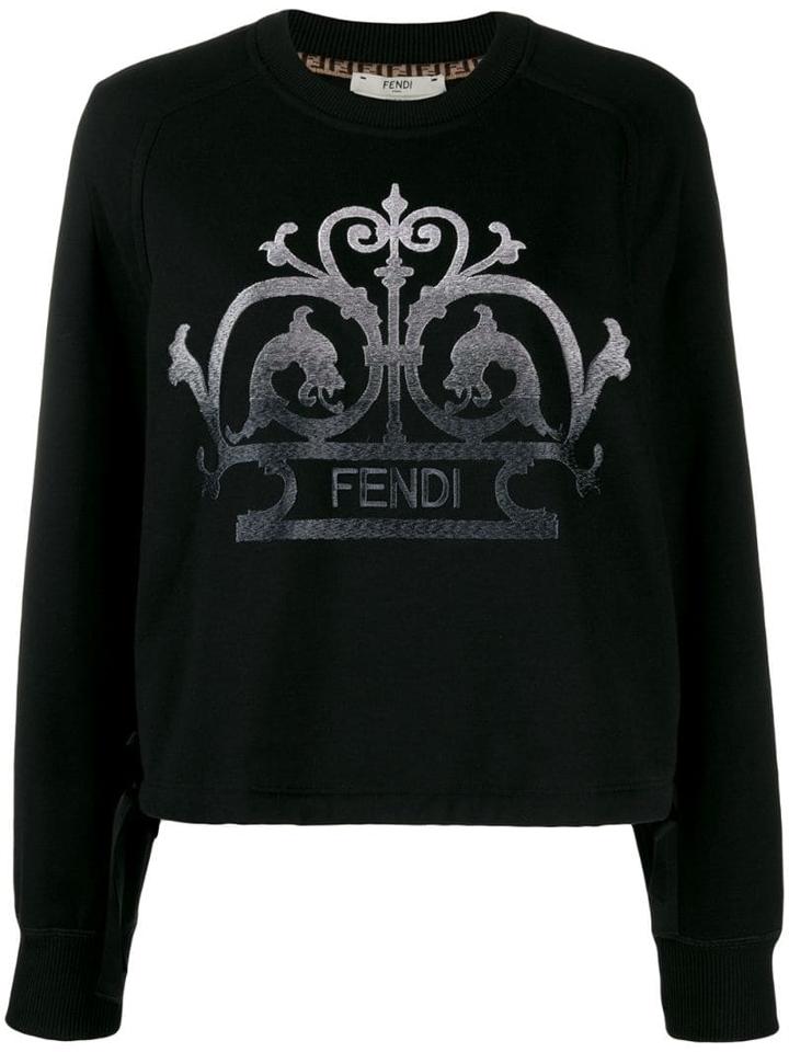 Fendi Embroidered Logo Sweatshirt - Black