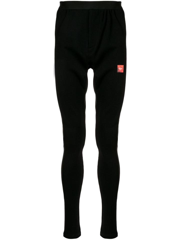 Julius Graphic Printed Leggings - Black