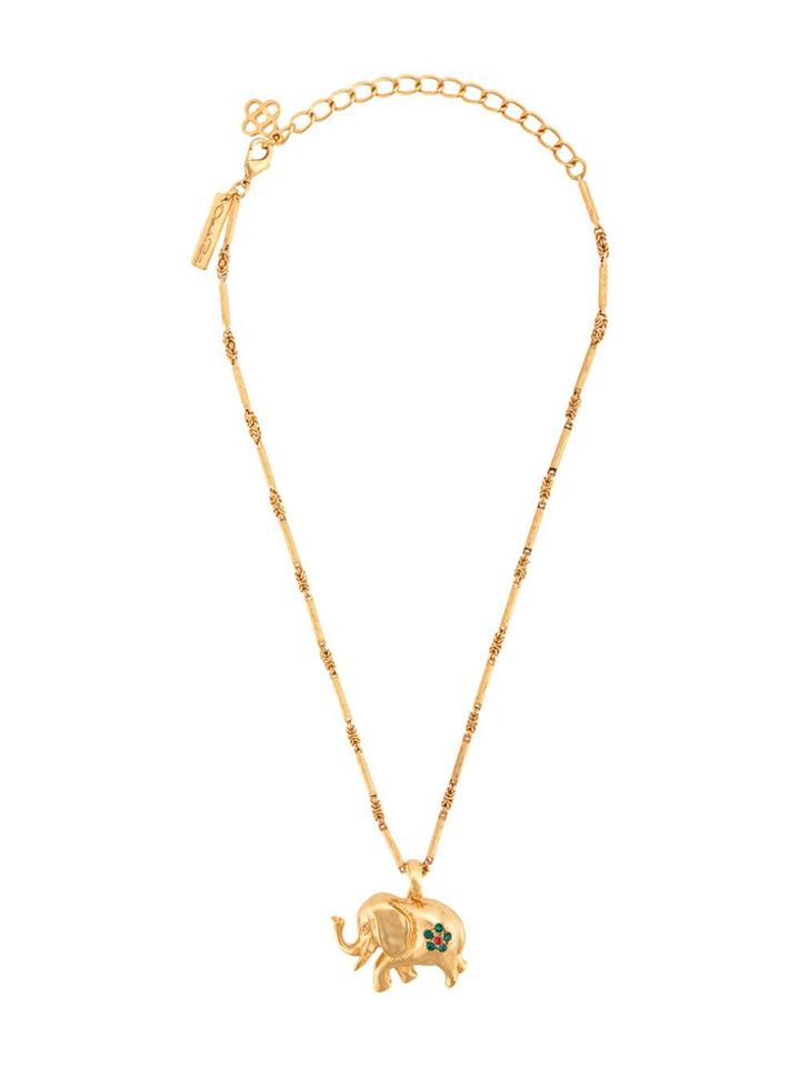 Oscar De La Renta Elephant Chain Necklace - Gold