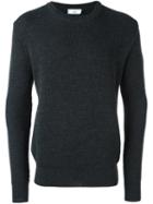 Ami Alexandre Mattiussi Crew Neck Sweater, Men's, Size: Large, Grey, Wool