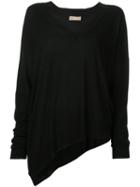 Cruciani - Asymmetric Jumper - Women - Viscose/cashmere - 44, Black, Viscose/cashmere