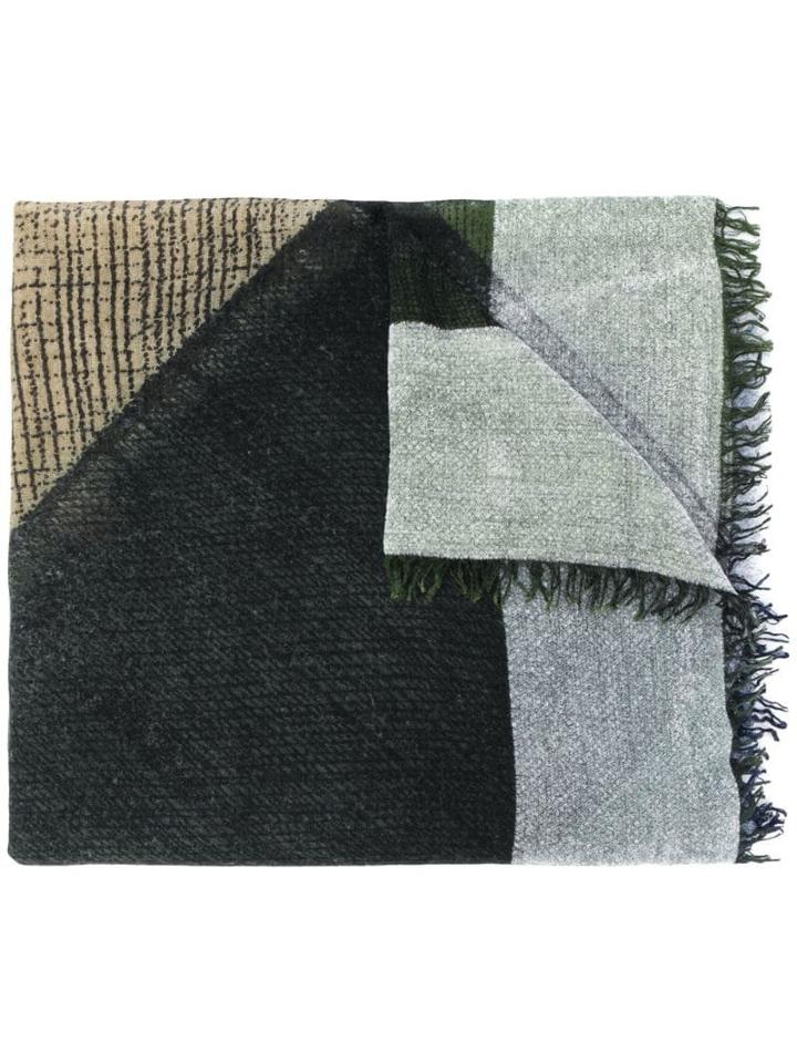 Faliero Sarti Colour-block Scarf - Blue