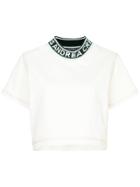Andrea Crews Ribbed Neck T-shirt - Nude & Neutrals