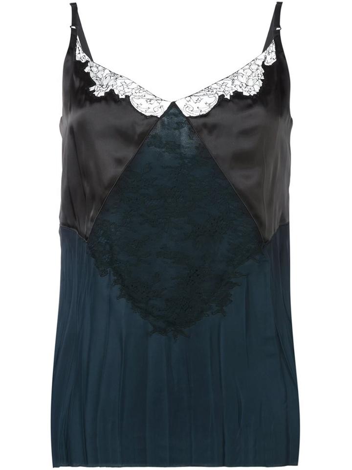 Nina Ricci Lace Inserts Cami Top, Women's, Size: 36, Black, Viscose/silk