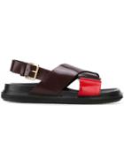 Marni 'fussbett' Sandals - Red