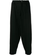 Yohji Yamamoto Wool Black Trouser With Button On The Side