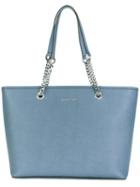 Michael Michael Kors Chain Strap Tote Bag, Women's, Blue, Calf Leather