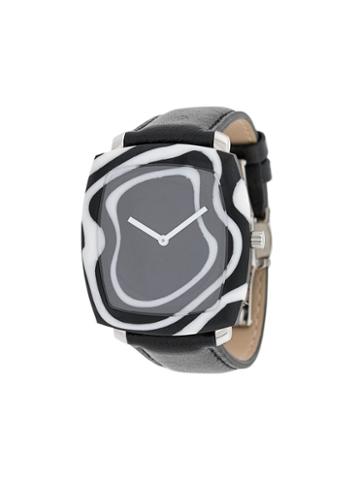 Yunik Zebra Tonneau Watch - Black