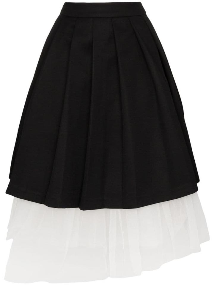 Shushu/tong Layered Midi Skirt - Black