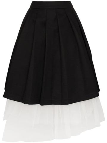 Shushu/tong Layered Midi Skirt - Black