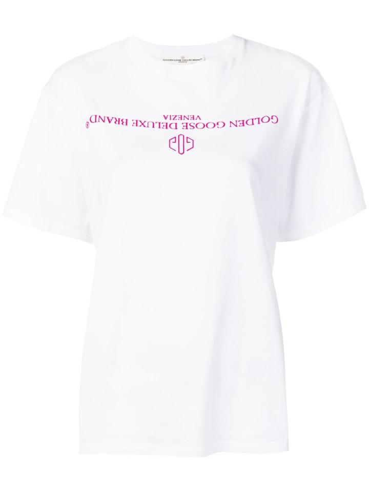 Golden Goose Deluxe Brand Upside Down Logo T-shirt - White
