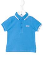 Boss Kids - Embroidered Logo Polo Shirt - Kids - Cotton - 12 Mth, Blue