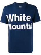 White Mountaineering Logo Print T-shirt, Men's, Size: 4, Blue, Cotton