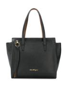 Salvatore Ferragamo Logo Plaque Tote Bag - Black