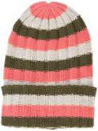 The Elder Statesman Striped Beanie - Green