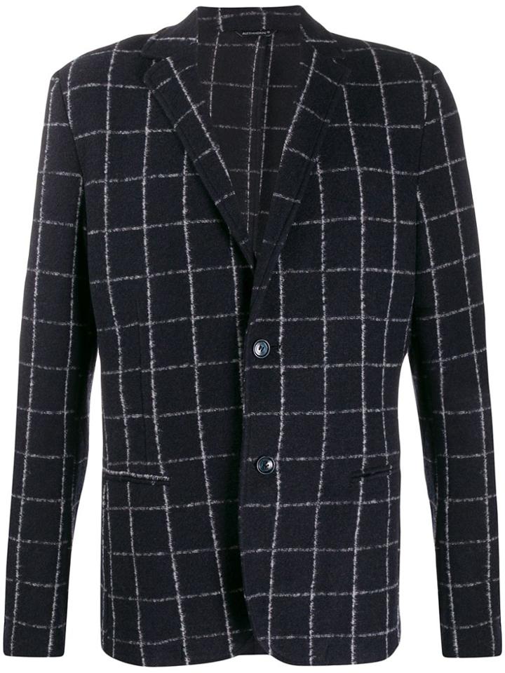 Daniele Alessandrini Plaid Print Blazer - Blue