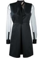 No21 Sleeveless A-line Dress, Women's, Size: 46, Black, Cupro/polyester/polyamide/silk