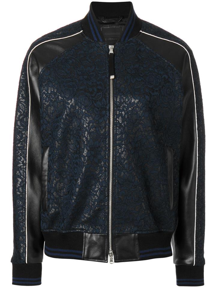 Diesel Black Gold Floral Detail Bomber Jacket
