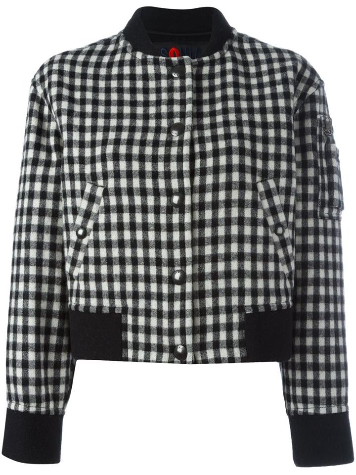 Sonia By Sonia Rykiel Gingham Check Bomber Jacket