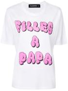Filles A Papa Logo Print T-shirt - White