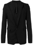 Poème Bohémien One Button Blazer, Men's, Size: 50, Black, Linen/flax/viscose/spandex/elastane/cotton