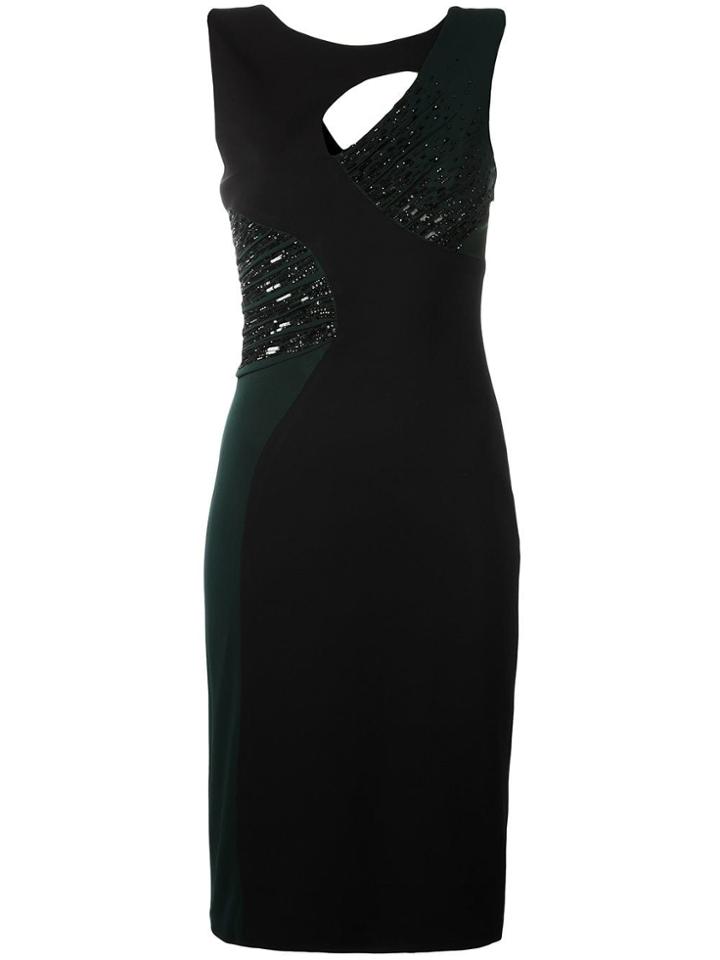Versace Side Sequin-detail Sheath Dress - Black