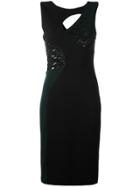 Versace Side Sequin-detail Sheath Dress - Black