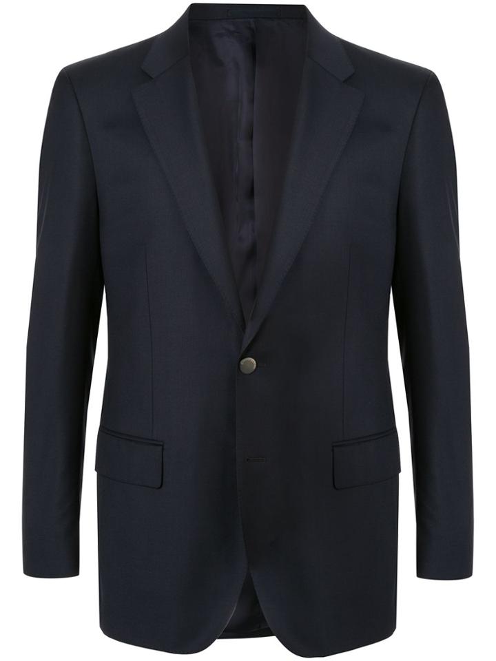 Gieves & Hawkes Fitted Suit Jacket - Blue